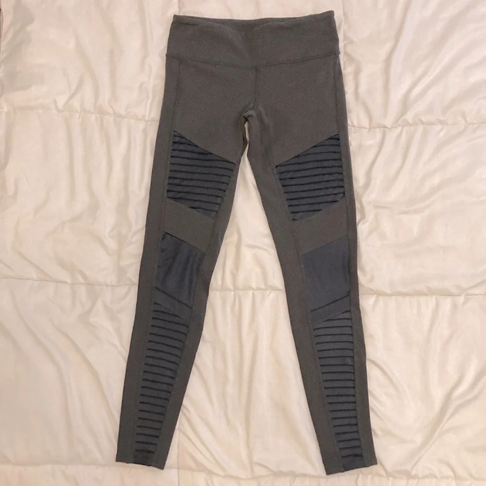 Alo Moto Leggings Gray Size S